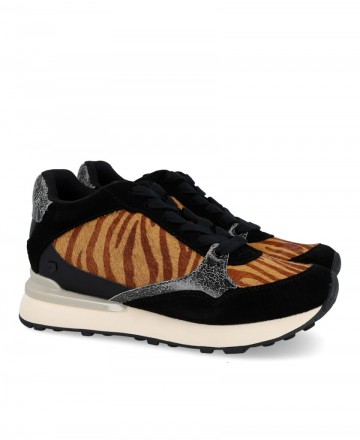 Sneakers negras y taupe Gioseppo Baroda 77007-P