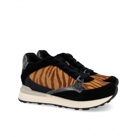 Sneakers negras y taupe Gioseppo Baroda 77007-P