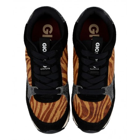 Sneakers negras y taupe Gioseppo Baroda 77007-P