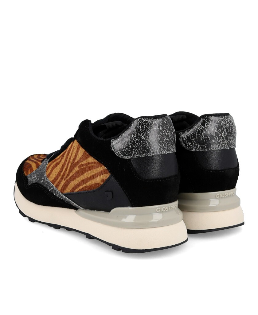 Black and Taupe Gioseppo Baroda 77007-P Sneakers