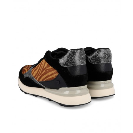 Black and Taupe Gioseppo Baroda 77007-P Sneakers