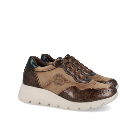 Taupe and Brown Amarpies 29416 Shoes