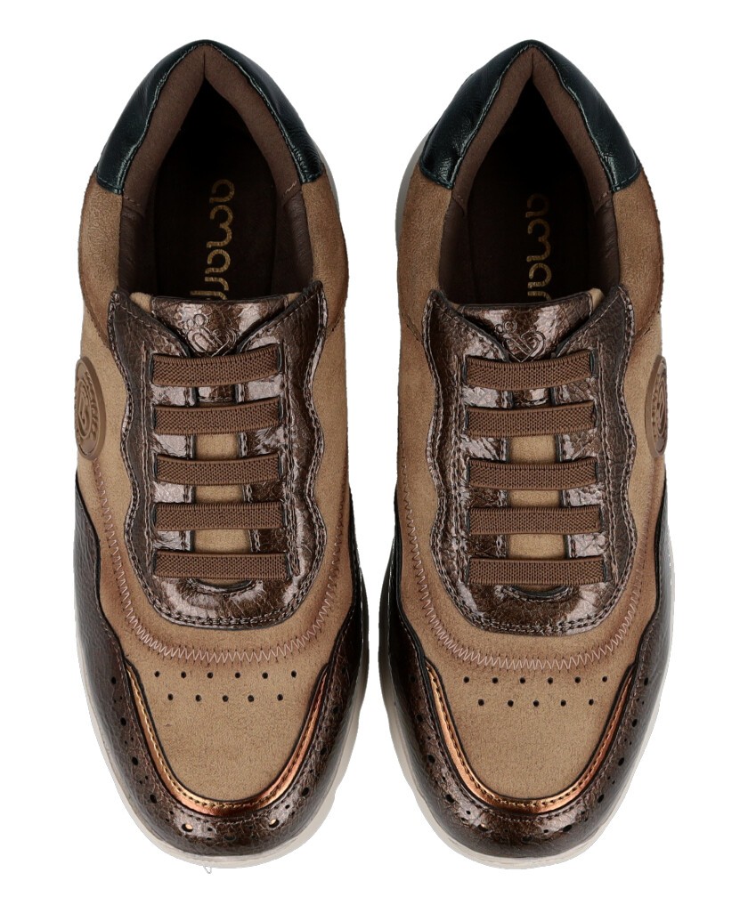 Taupe and Brown Amarpies 29416 Shoes