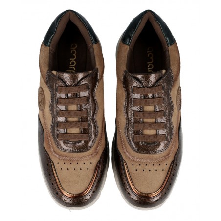 Taupe and Brown Amarpies 29416 Shoes