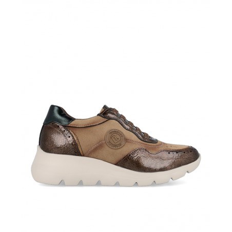 Taupe and Brown Amarpies 29416 Shoes