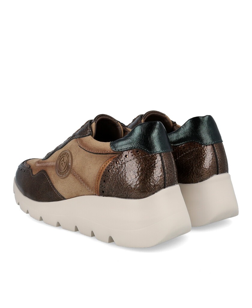 Taupe and Brown Amarpies 29416 Shoes