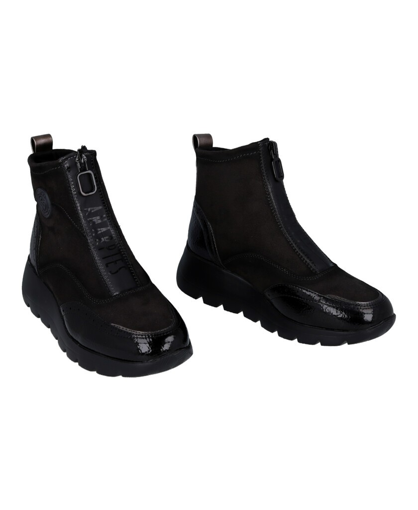 Black Amarpies 29419 Ankle Boots with a Zipper