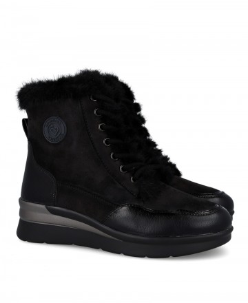 Black Amarpies 29423 Ankle Boots with Warm Lining