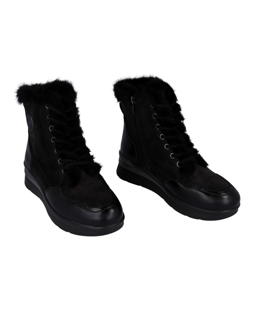 Black Amarpies 29423 Ankle Boots with Warm Lining