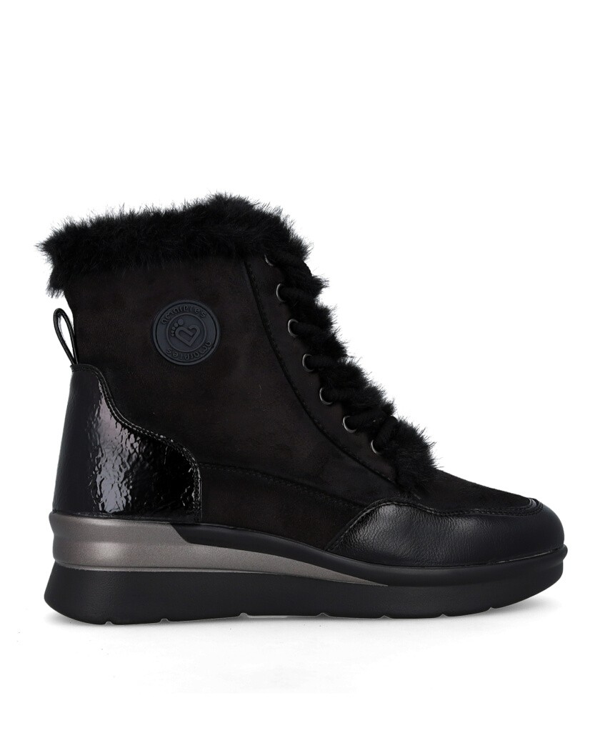 Black Amarpies 29423 Ankle Boots with Warm Lining