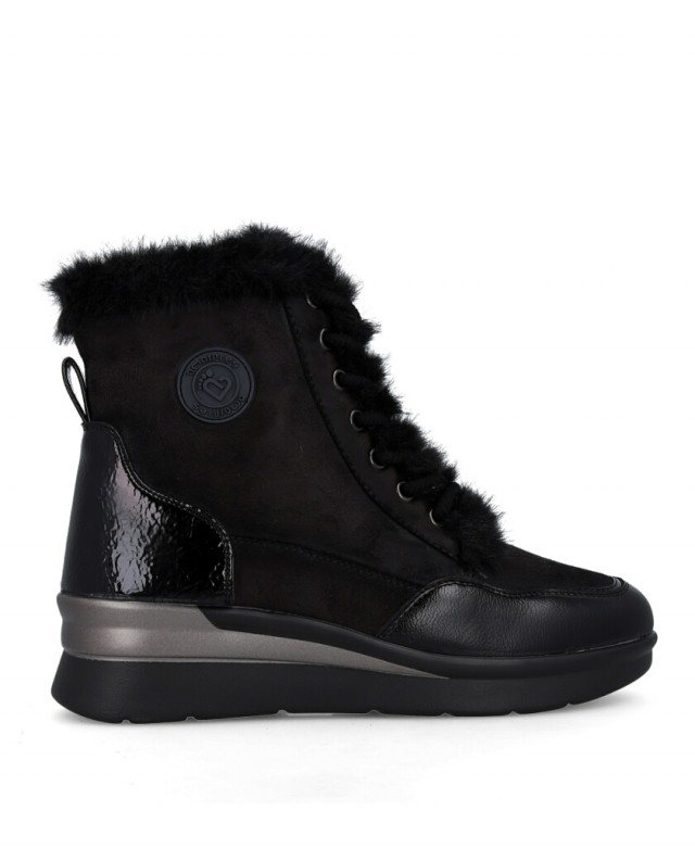 Botines negros con forro abrigo Amarpies 29423 Botines negros con forro abrigo Amarpies 29423