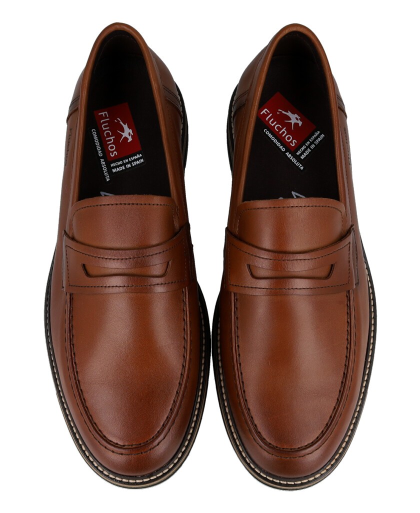 Fluchos F2324 brown leather loafers