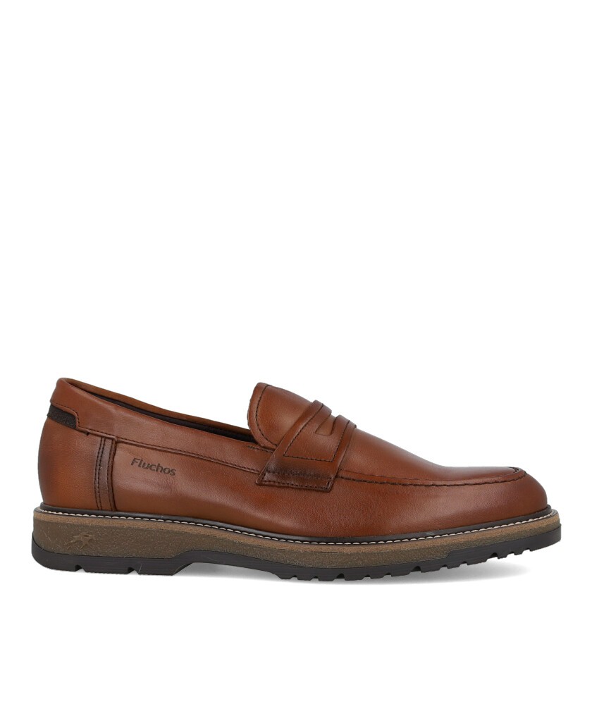 Fluchos F2324 brown leather loafers