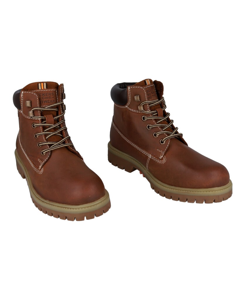 Botines marrones con suela track Dockers 53AX003