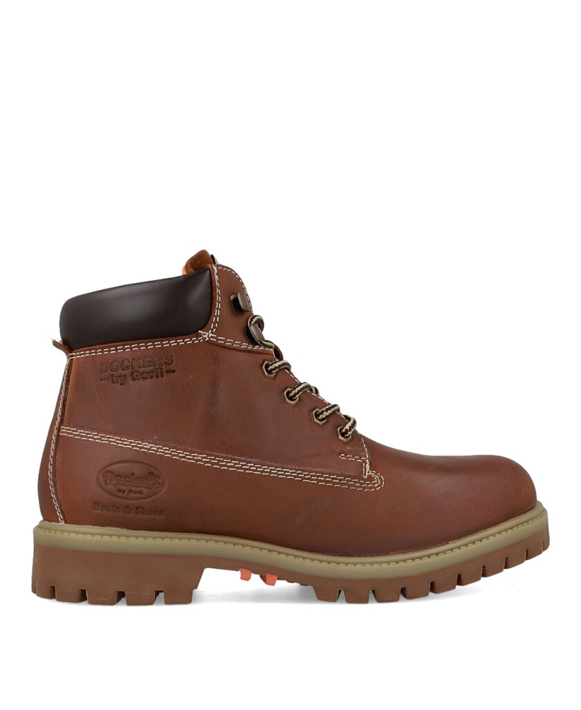 Botines marrones con suela track Dockers 53AX003