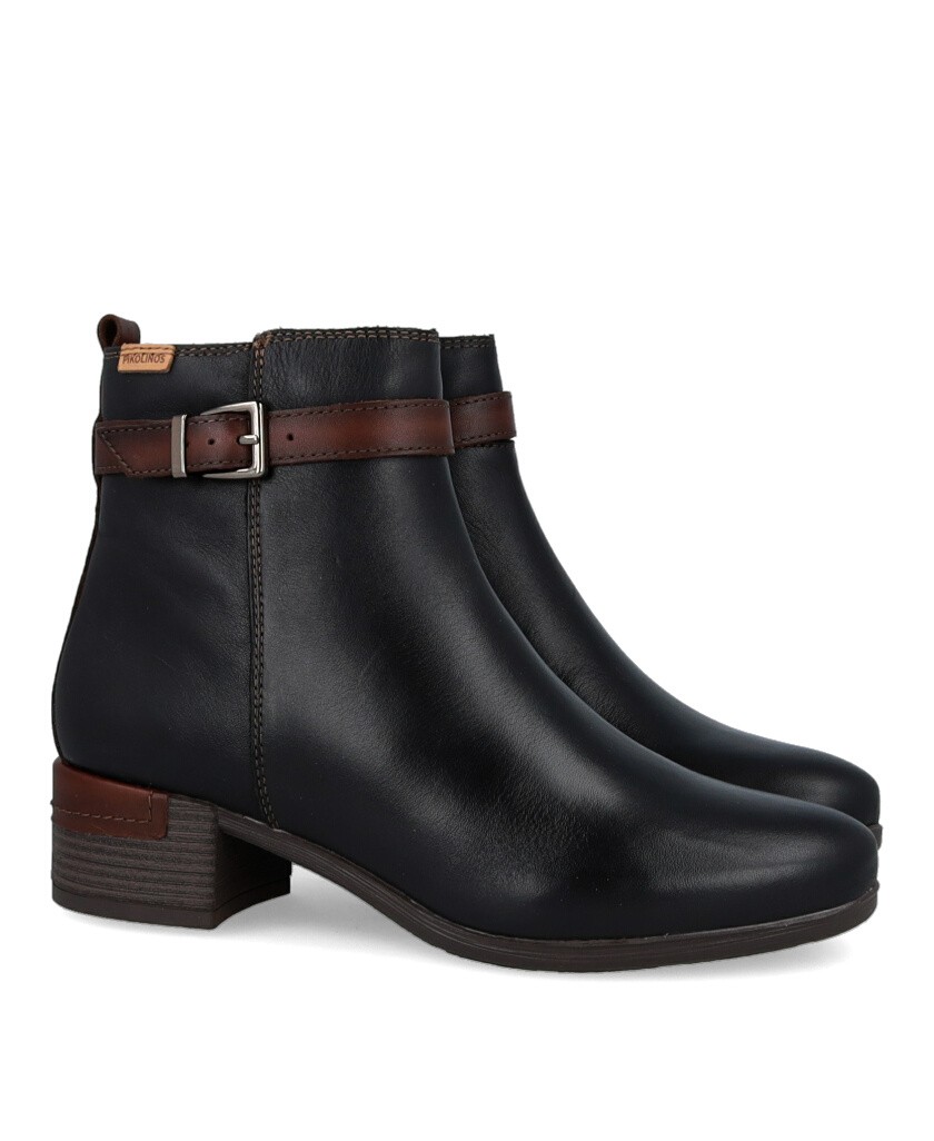 Pikolinos Málaga W6W-8622C1 Black Leather Ankle Boots