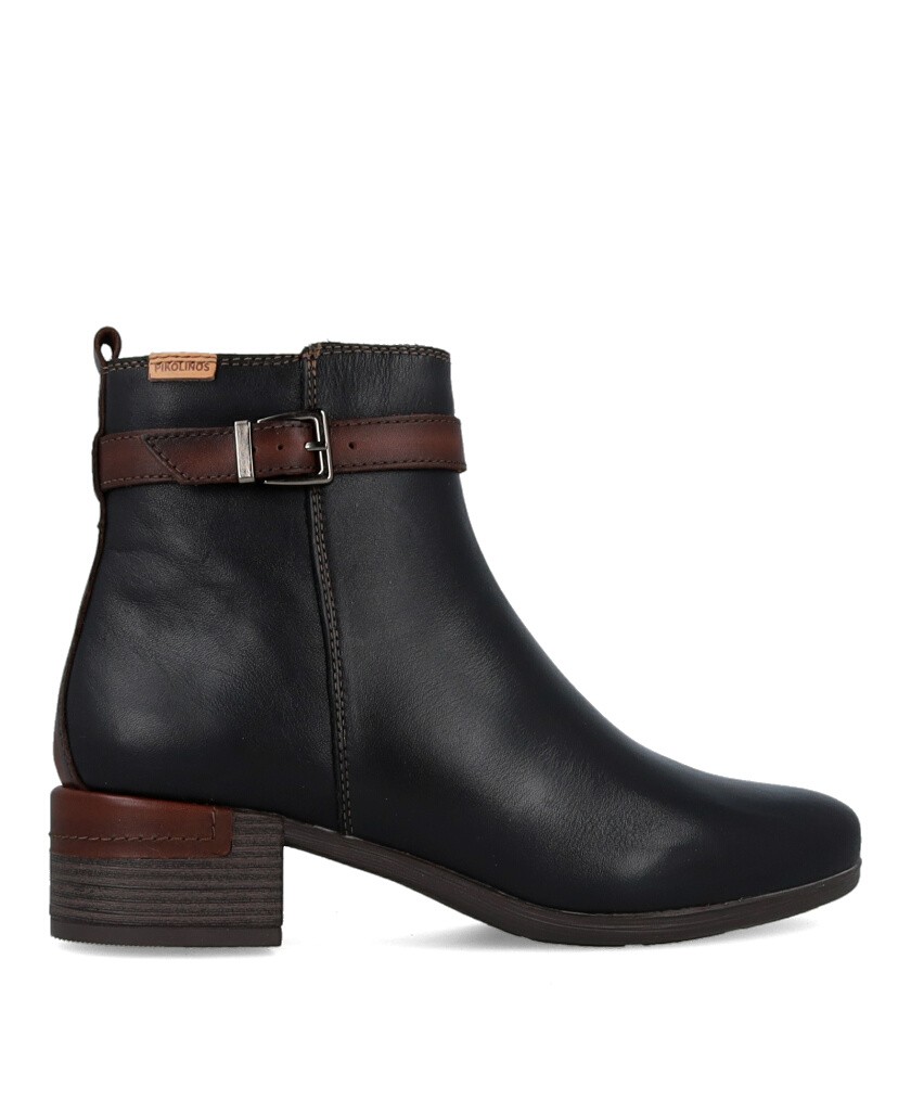 Pikolinos Málaga W6W-8622C1 Black Leather Ankle Boots