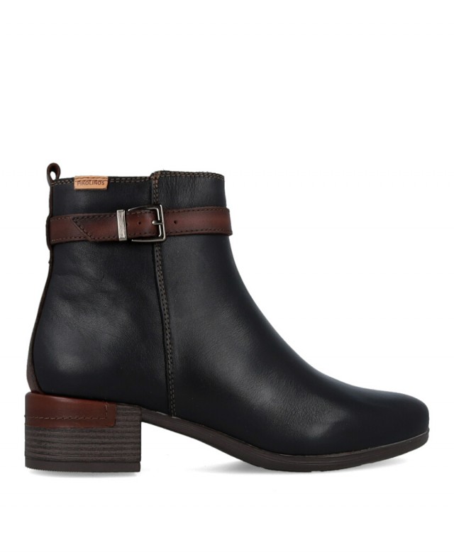 Pikolinos Málaga W6W-8622C1 Black Leather Ankle Boots