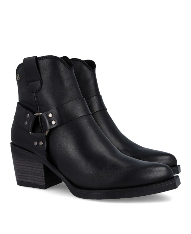 h2Botin negro estilo cowboy moderno Porronet 4753 h2 pAnade un toque de rebeldia y estilo a tu armario con el zapato Porronet 4