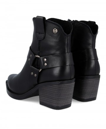 h2Botin negro estilo cowboy moderno Porronet 4753 h2 pAnade un toque de rebeldia y estilo a tu armario con el zapato Porronet 4