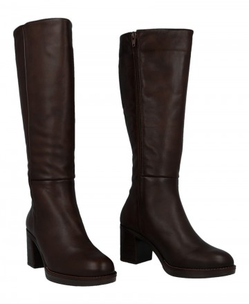 h2Botas altas marrones hechas de piel Porronet 4782 h2 pAporta calidez y estilo a tus conjuntos con las botas de cana alta Porr