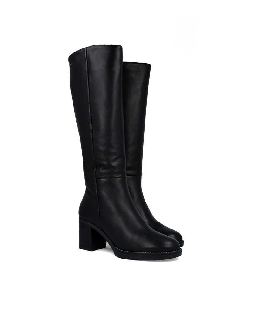 Bota negra con cremallera Porronet Rita 4782