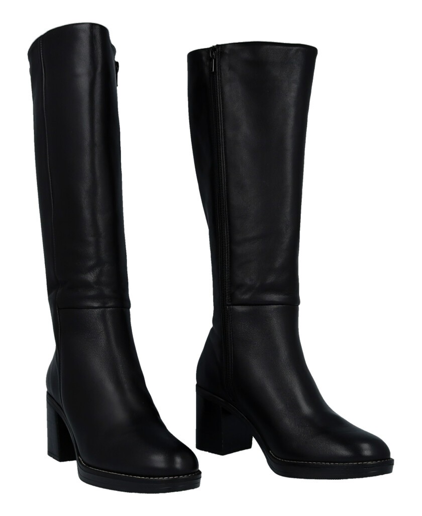 Bota negra con cremallera Porronet Rita 4782