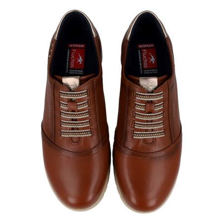 Zapatos para mujer en color cuero Caracteristicas cordones elasticos cuna 4 cm zapato de estilo casual suela extra light exteri