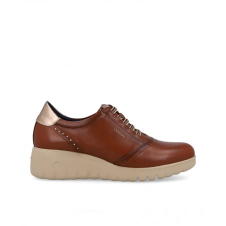Zapatos para mujer en color cuero Caracteristicas cordones elasticos cuna 4 cm zapato de estilo casual suela extra light exteri