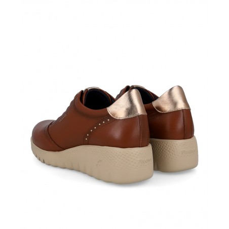 Zapatos para mujer en color cuero Caracteristicas cordones elasticos cuna 4 cm zapato de estilo casual suela extra light exteri