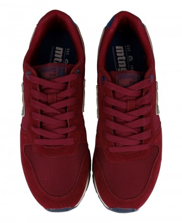 Sneakers de hombre color burdeos Mustang 84467