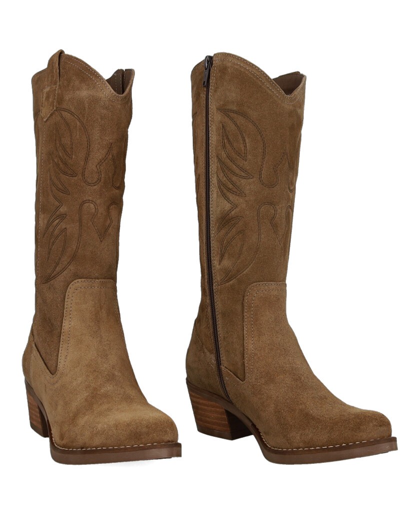 Botas cowboy de piel de serraje Patricia Miller 6950