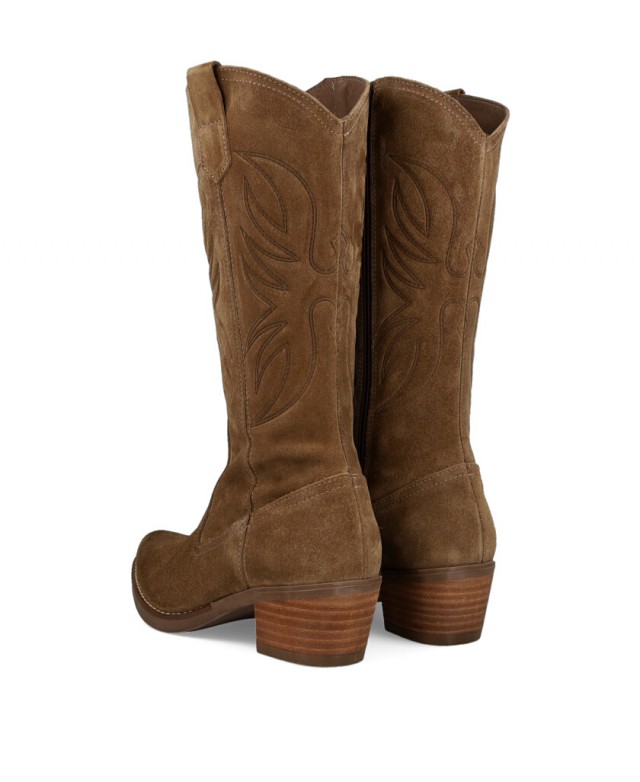 Patricia Miller 6950 Suede Leather Cowboy Boots