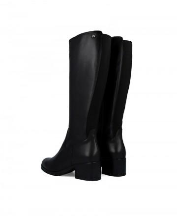 h2Botas negras clasicas de piel Wonders G 6250 h2 pInvierte en un basico de armario que nunca te fallara las botas Wonders G 62