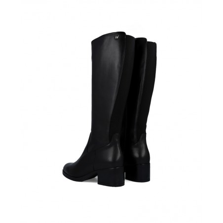 Botas negras clásicas de piel Wonders Santafé G-6250