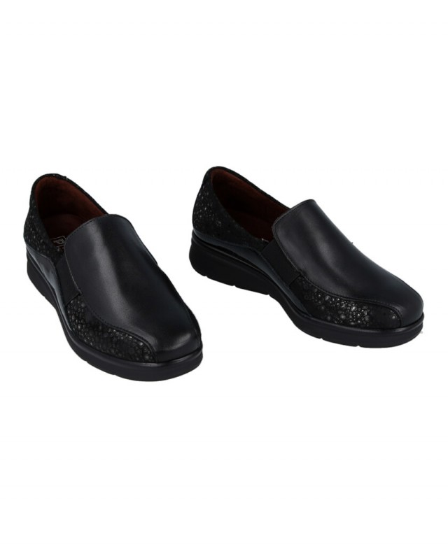 Mocasín casual negro con brillo Pitillos 10702