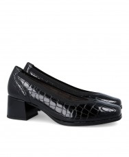 Pitillos 10820 Black Patent Leather Heel Shoes