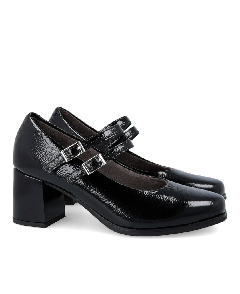 Tacón de piel estilo Mary Jane Pitillos 10831