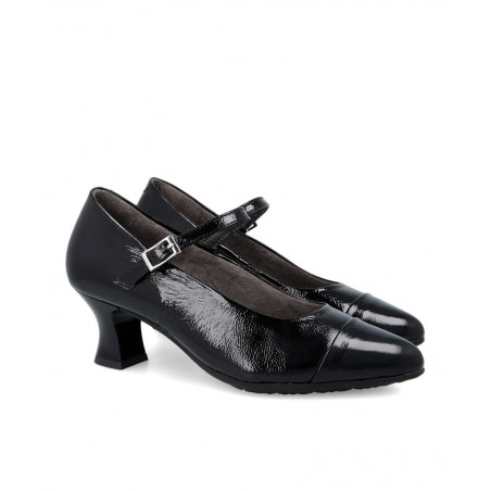 Zapatos negros de salón con tacón Pitillos 10851