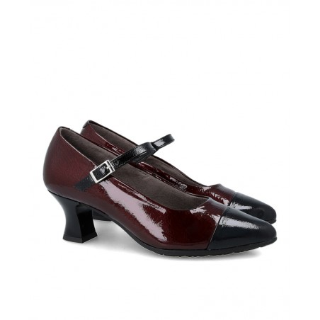 Pitillos 10851 Women's Burgundy Heel Mary Janes
