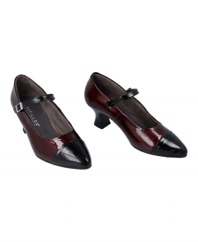 Pitillos 10851 Women's Burgundy Heel Mary Janes