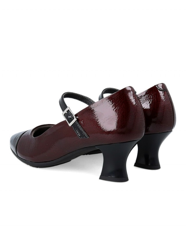 Pitillos 10851 Women's Burgundy Heel Mary Janes