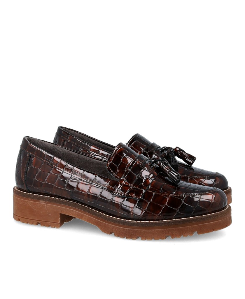 Mocasines de piel efecto coco Pitillos 10770