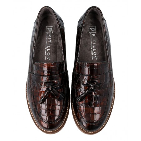h2Mocasines de piel efecto coco Pitillos 10770 h2 pDescubre la elegancia con un toque exotico con los mocasines de mujer Pitill