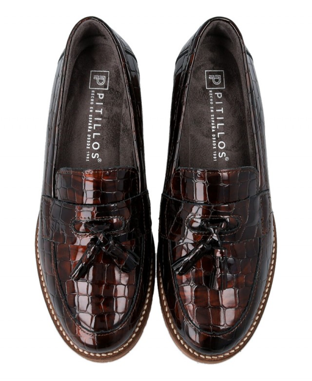 Pitillos 10770 brown leather loafers