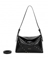 Bolso negro doble posición Binnari Freeda 20773