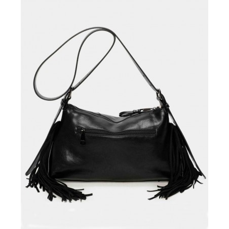 Bolso negro de flecos Binnari kate 20822