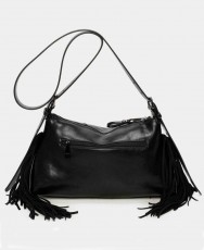 Bolso negro de flecos Binnari kate 20822