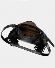 Bolso negro de flecos Binnari kate 20822