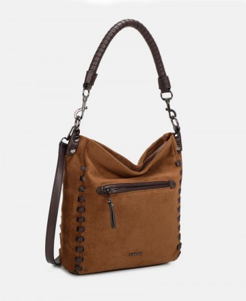 Bolso con asa trenzada Binnari Flavia 20761